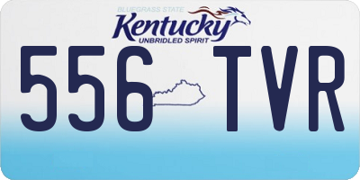 KY license plate 556TVR