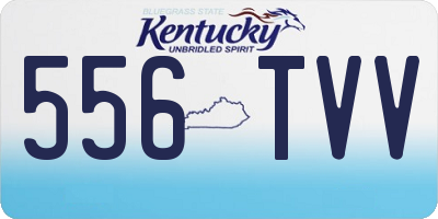 KY license plate 556TVV