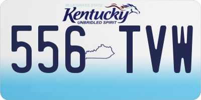 KY license plate 556TVW