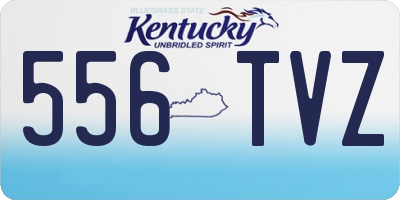 KY license plate 556TVZ