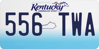 KY license plate 556TWA