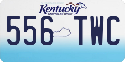 KY license plate 556TWC