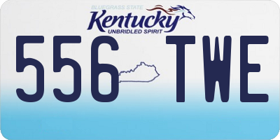 KY license plate 556TWE