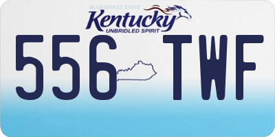 KY license plate 556TWF