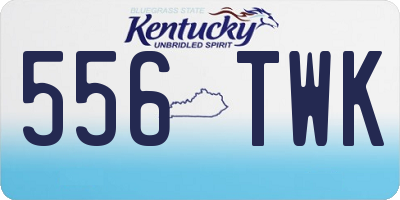KY license plate 556TWK