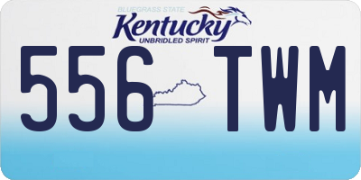 KY license plate 556TWM