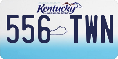 KY license plate 556TWN