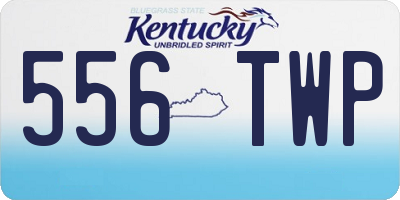 KY license plate 556TWP