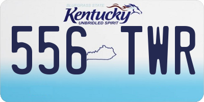 KY license plate 556TWR