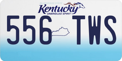 KY license plate 556TWS