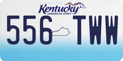 KY license plate 556TWW