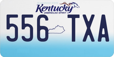 KY license plate 556TXA