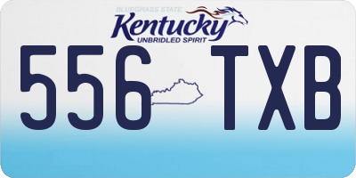 KY license plate 556TXB