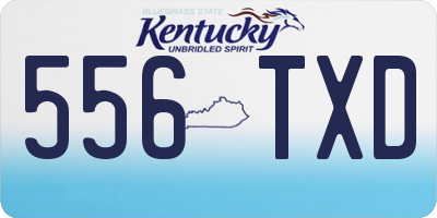 KY license plate 556TXD