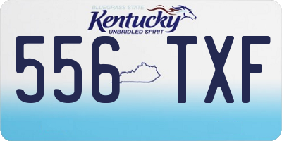 KY license plate 556TXF