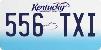 KY license plate 556TXI