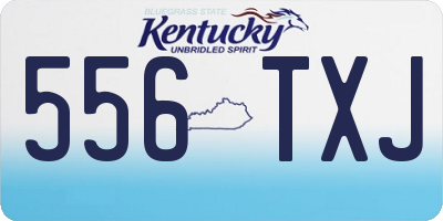 KY license plate 556TXJ