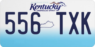 KY license plate 556TXK