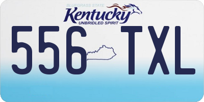 KY license plate 556TXL