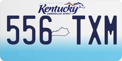 KY license plate 556TXM