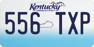 KY license plate 556TXP