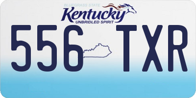 KY license plate 556TXR
