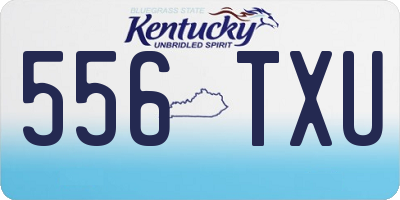 KY license plate 556TXU