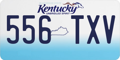 KY license plate 556TXV