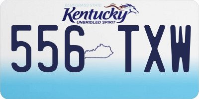 KY license plate 556TXW