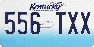 KY license plate 556TXX