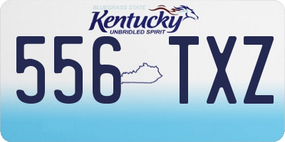 KY license plate 556TXZ