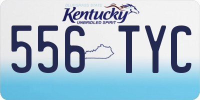 KY license plate 556TYC