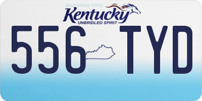 KY license plate 556TYD