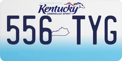 KY license plate 556TYG
