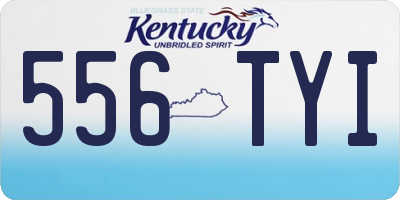 KY license plate 556TYI
