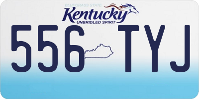 KY license plate 556TYJ