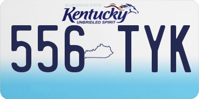 KY license plate 556TYK