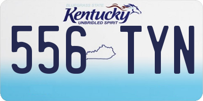 KY license plate 556TYN