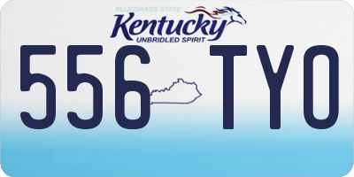 KY license plate 556TYO