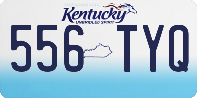 KY license plate 556TYQ