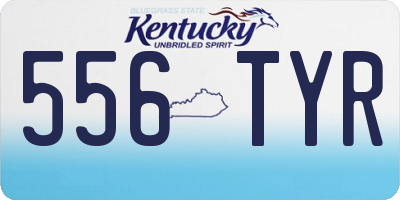 KY license plate 556TYR
