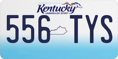 KY license plate 556TYS