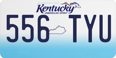 KY license plate 556TYU