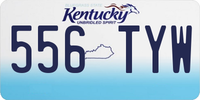 KY license plate 556TYW