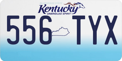 KY license plate 556TYX