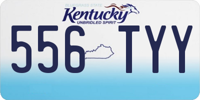 KY license plate 556TYY