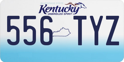 KY license plate 556TYZ