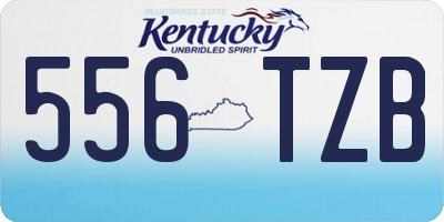 KY license plate 556TZB