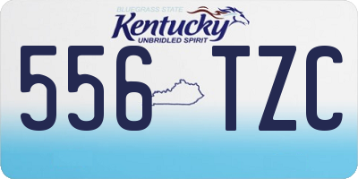 KY license plate 556TZC