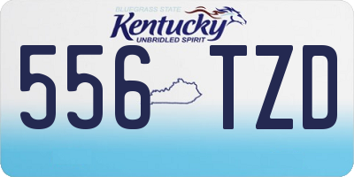 KY license plate 556TZD